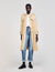 Pleated trench coat with belt