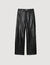 Wide-leg leather trousers