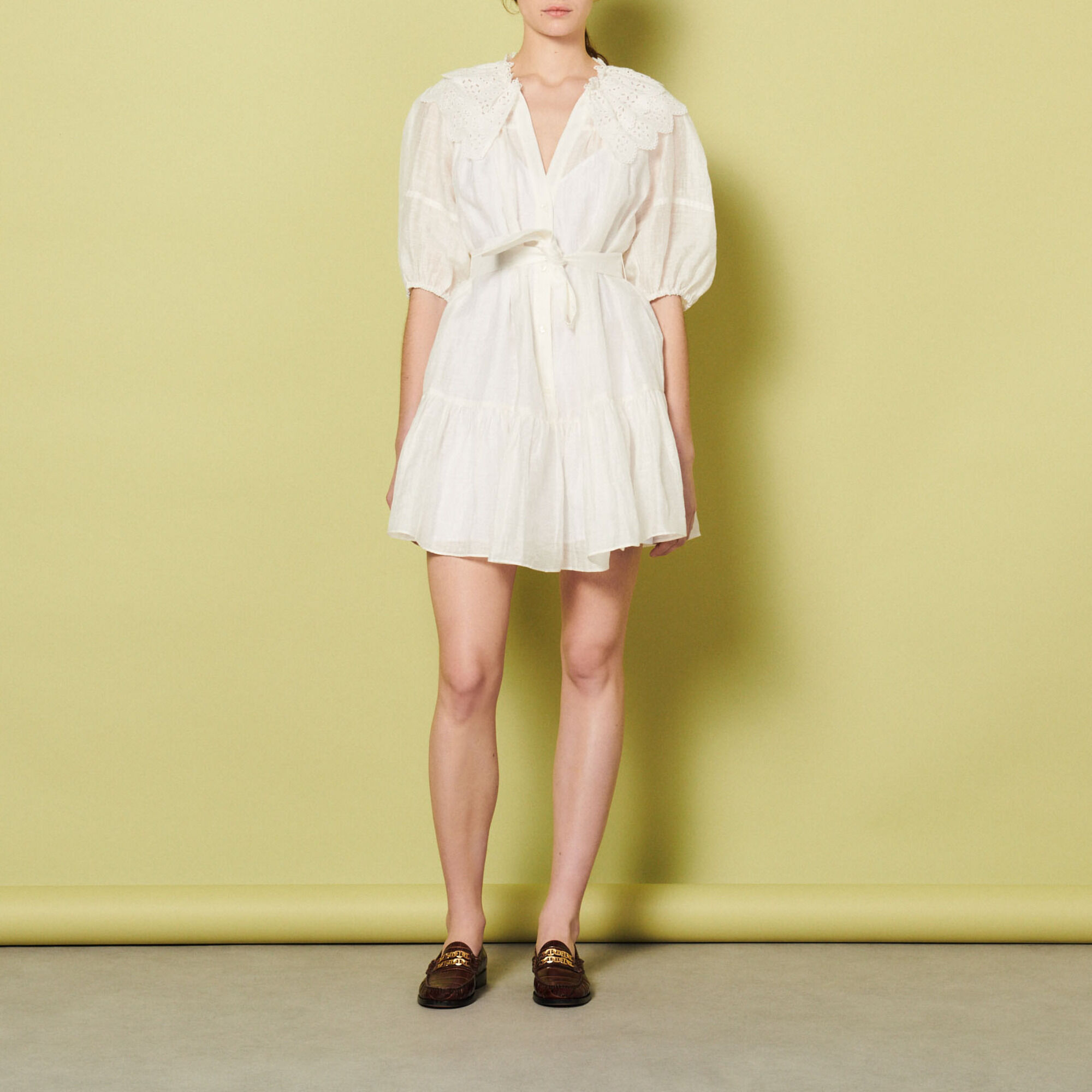 Short linen dress
