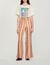 Wide-leg loose-fitting printed trousers