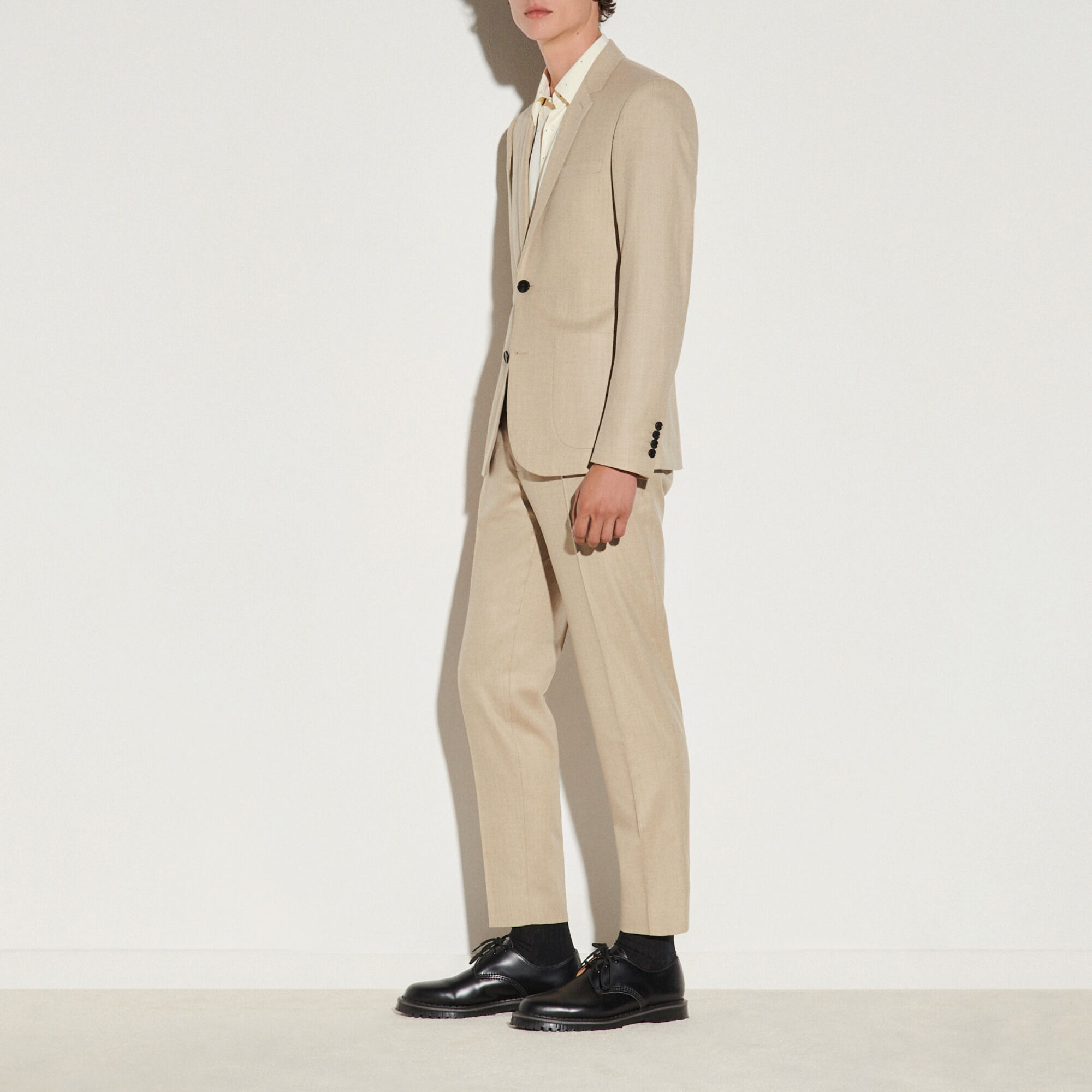 Flannel suit jacket