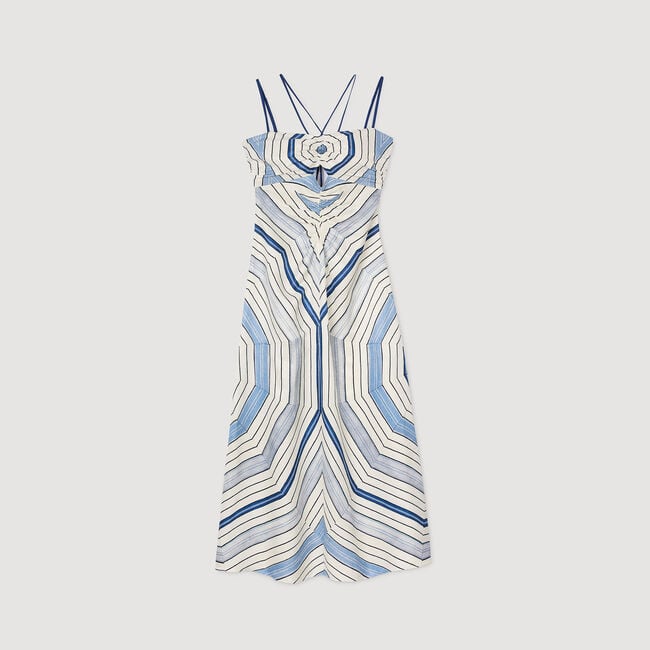 Spiral-motif maxi dress