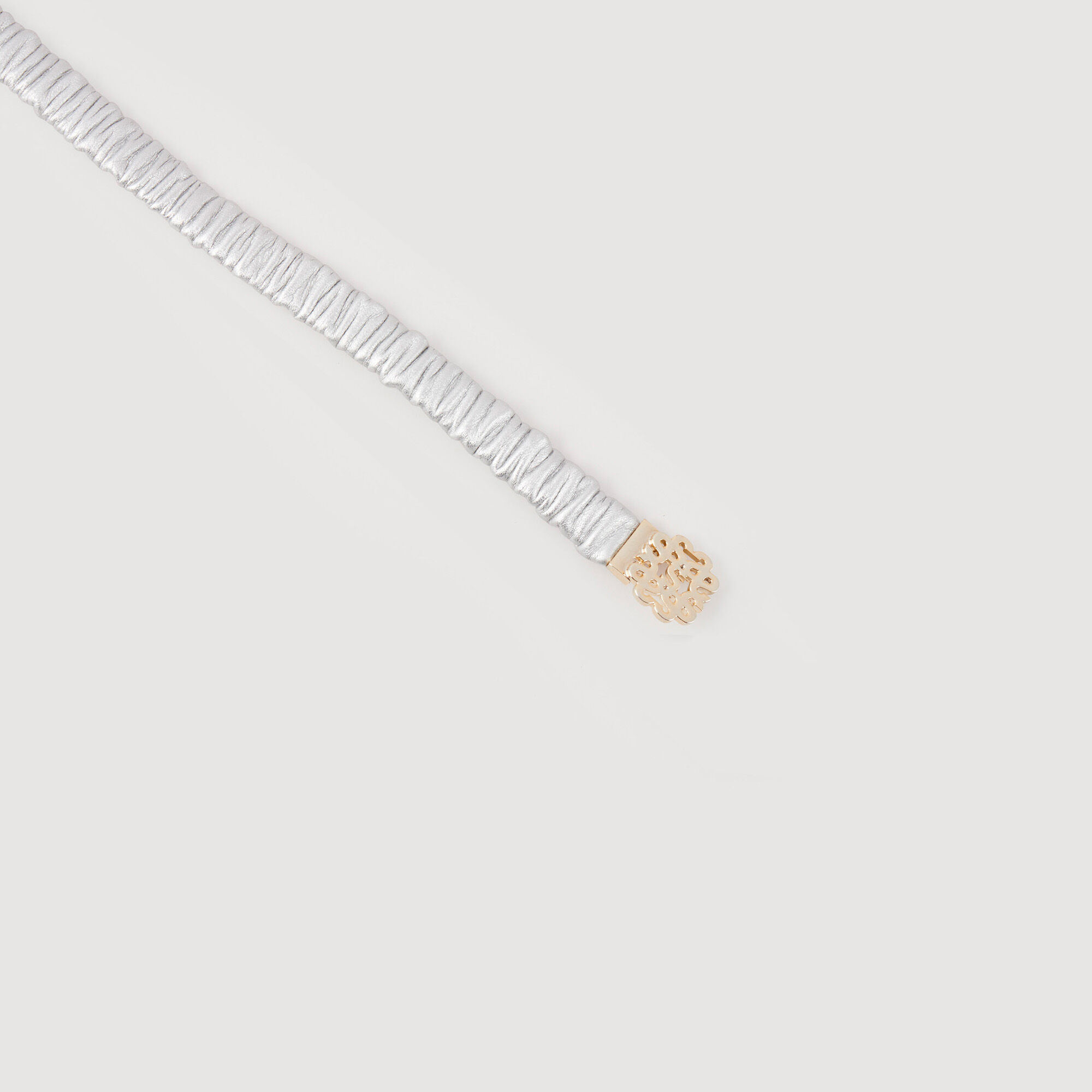 Elasticated leather belt