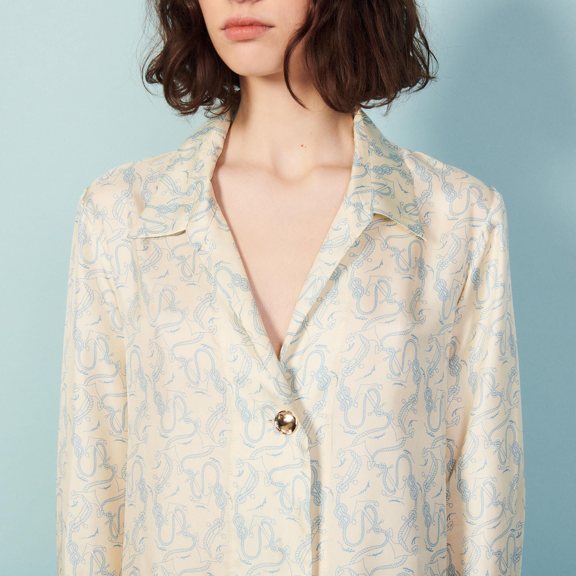 Printed silk dress