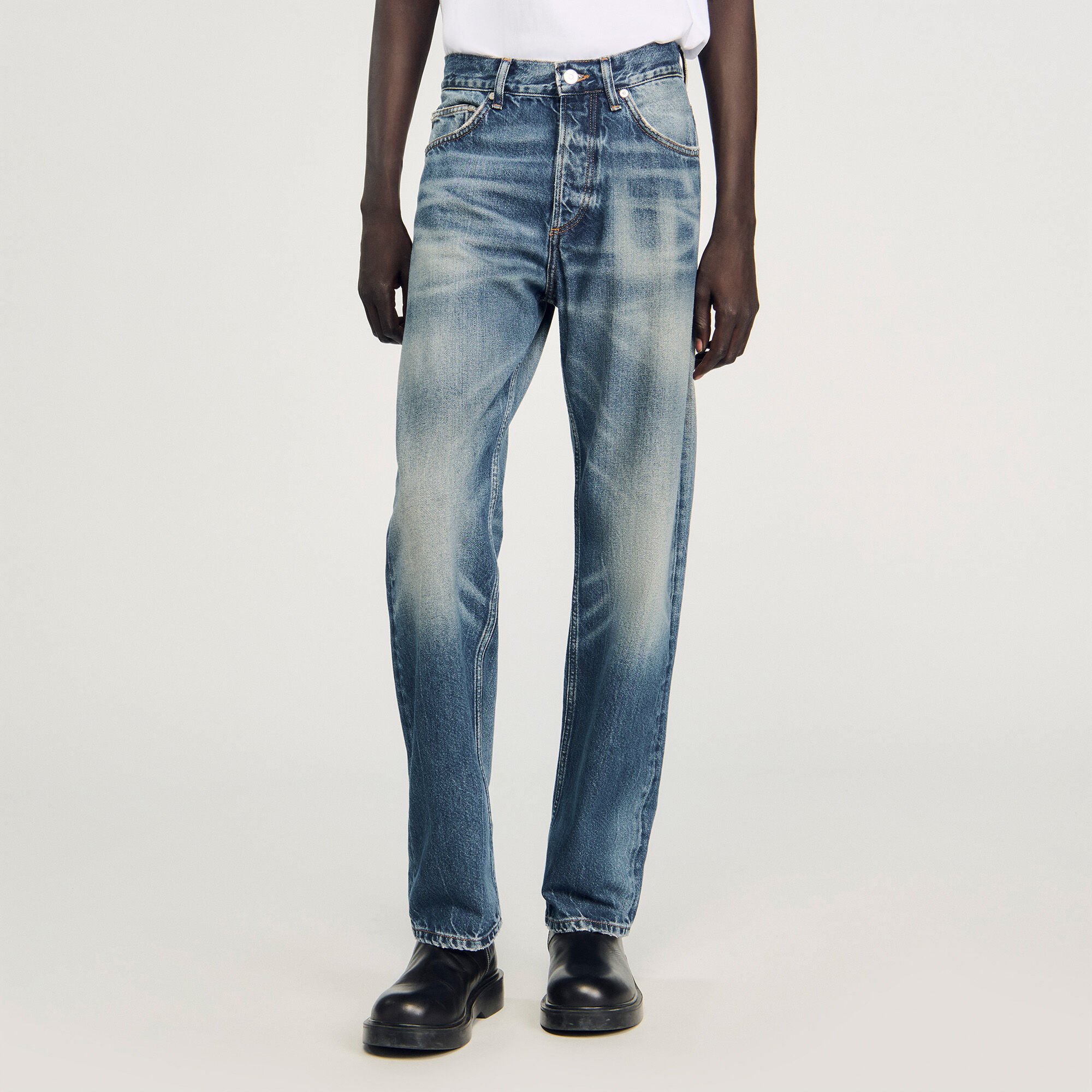 Regular faded jeans