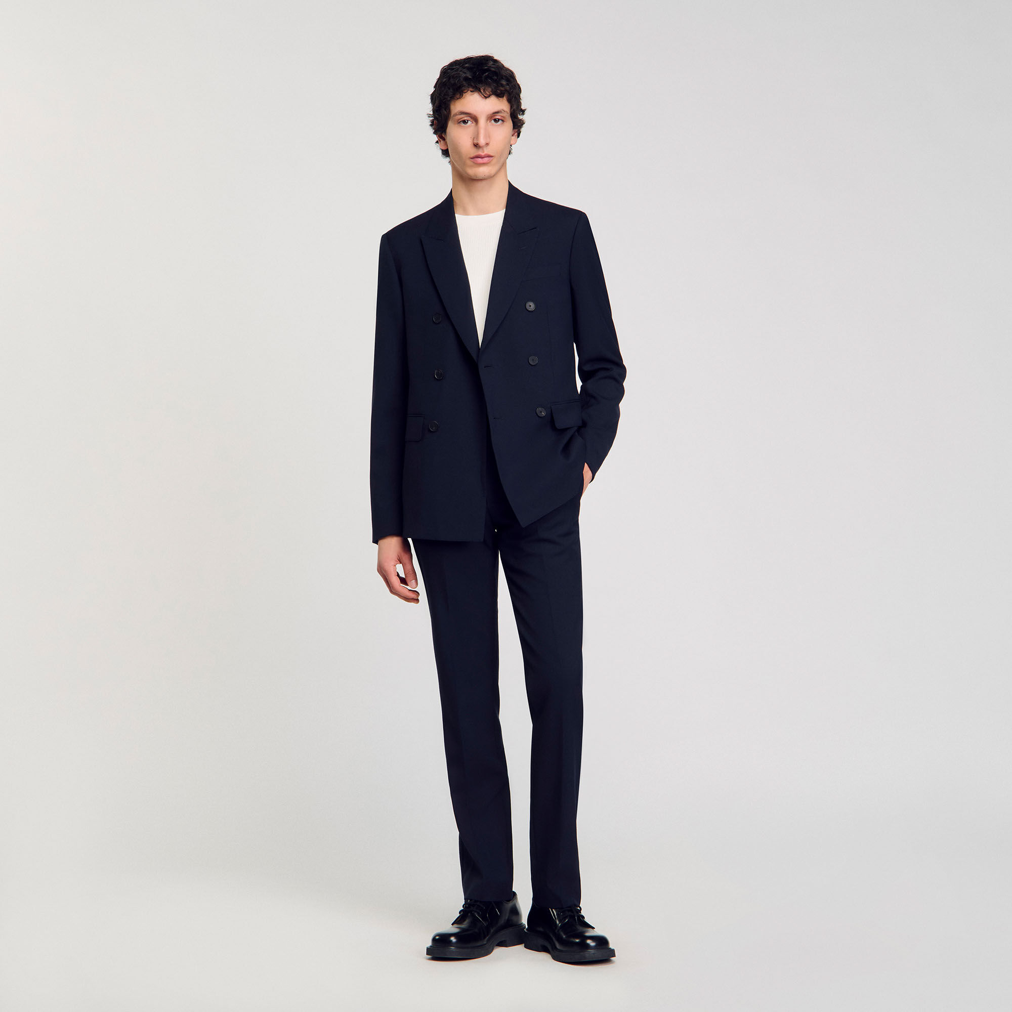 Double-breasted suit jacket