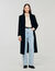 Contrast polo-neck knit jumper