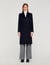 Long coat with satin lapels