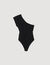 Asymmetric knit bodysuit