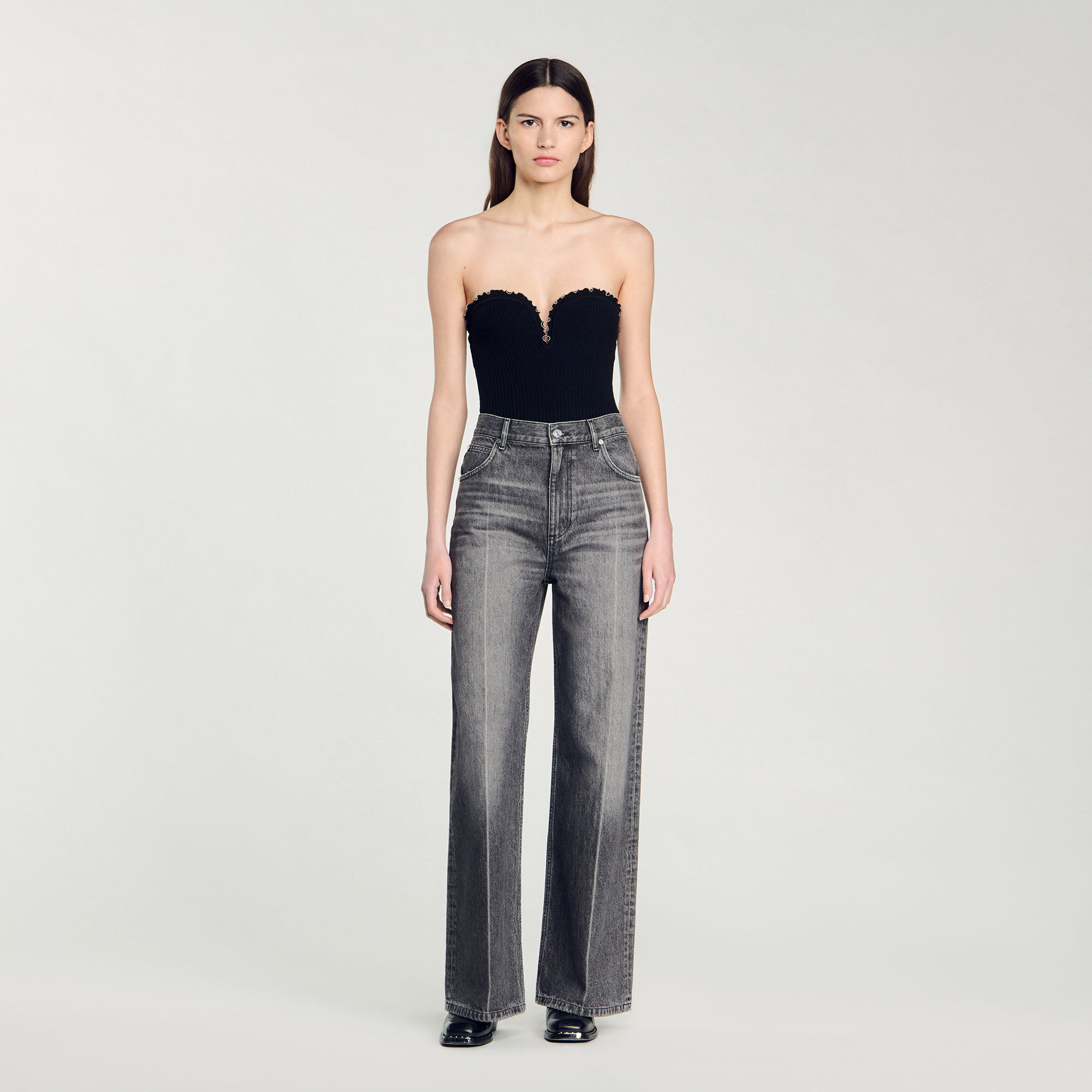 Knit bustier bodysuit