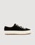 Low-top split leather trainers