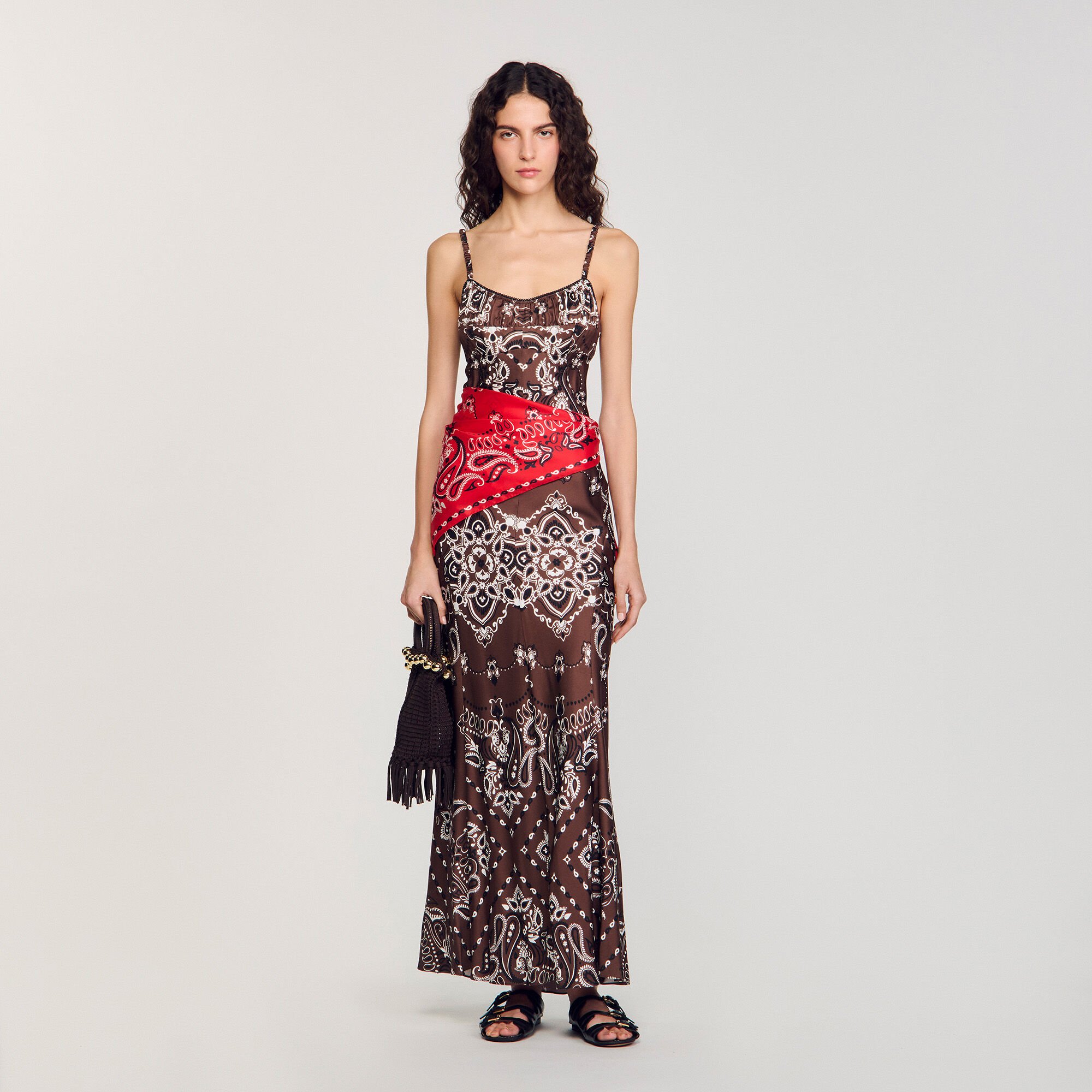 Bandana-print maxi dress