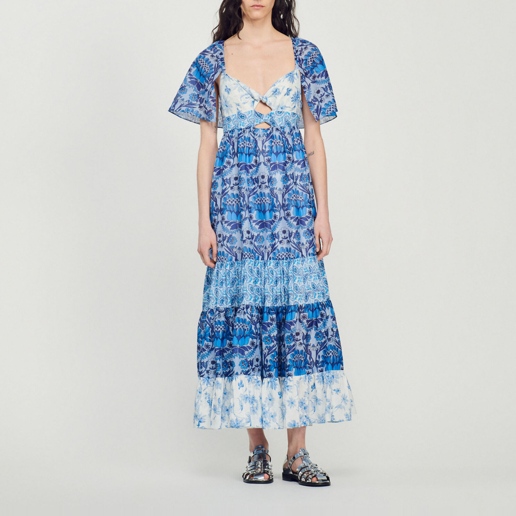Sandro paris blue dress deals