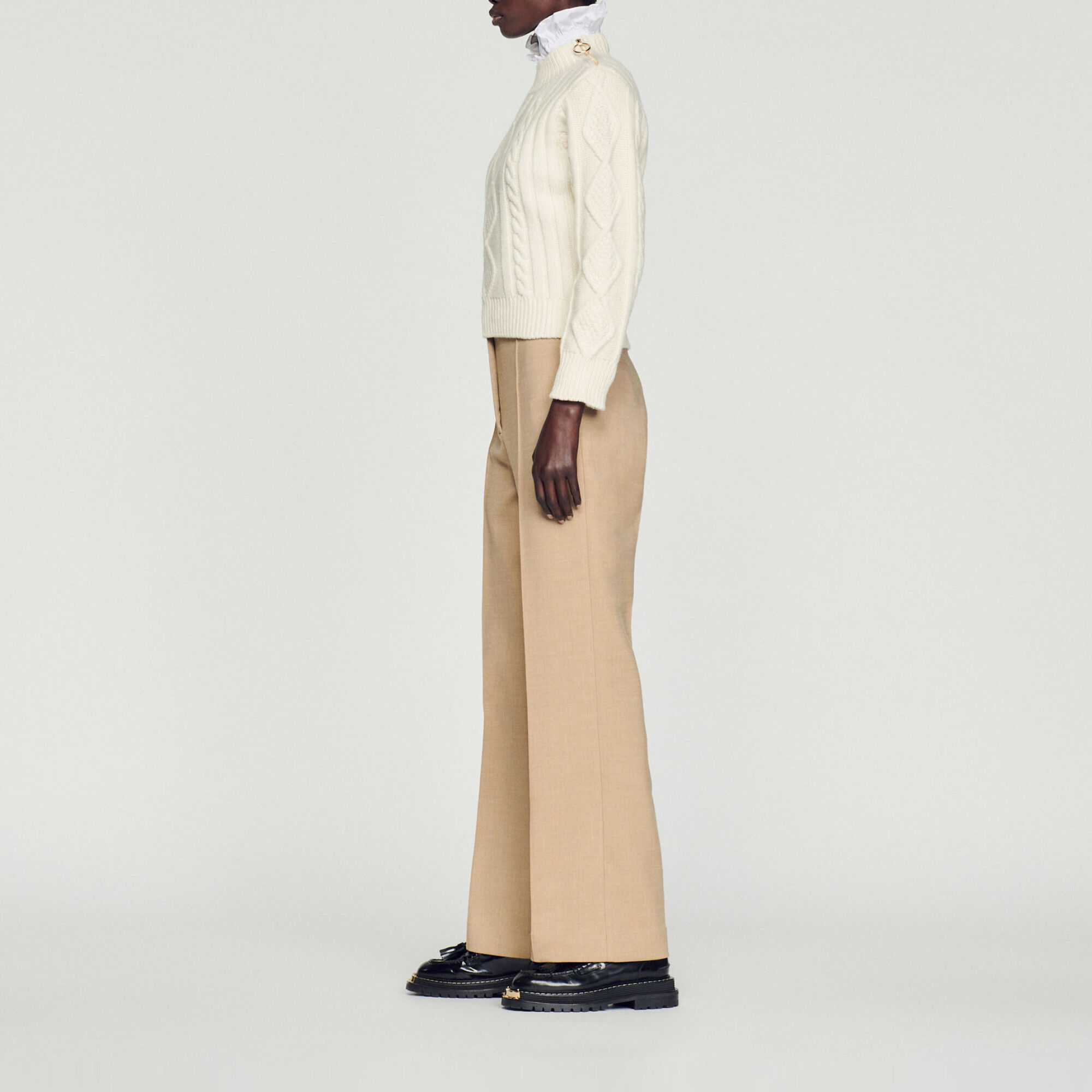 Cable-knit sweater