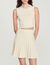 Short pleated knit skirt