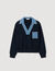 Jumper with denim details