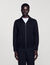 Zip-up wool cardigan