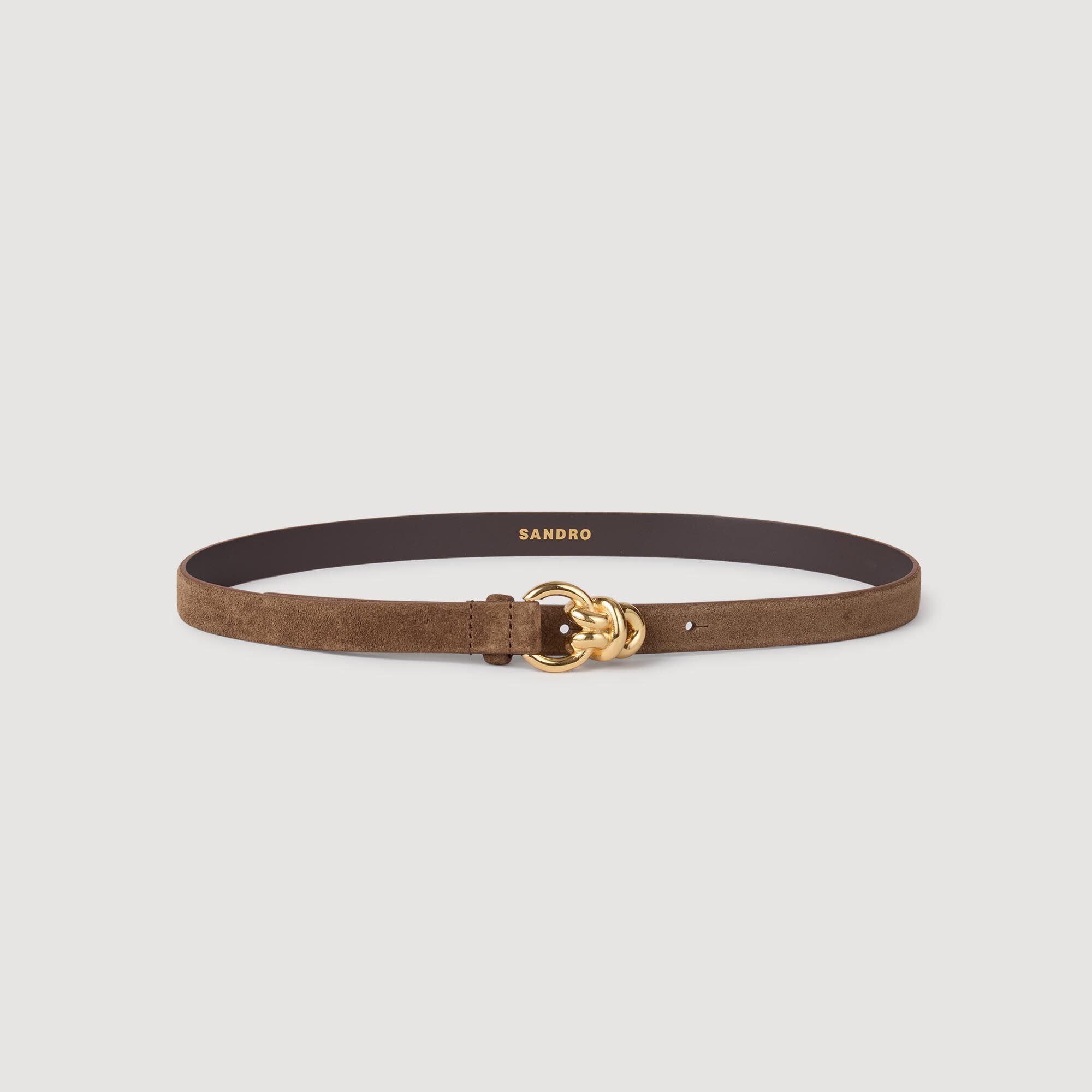 Suede leather belt