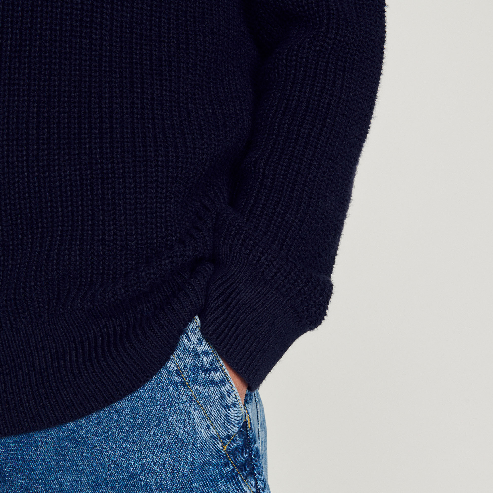 Cotton and silk sweater