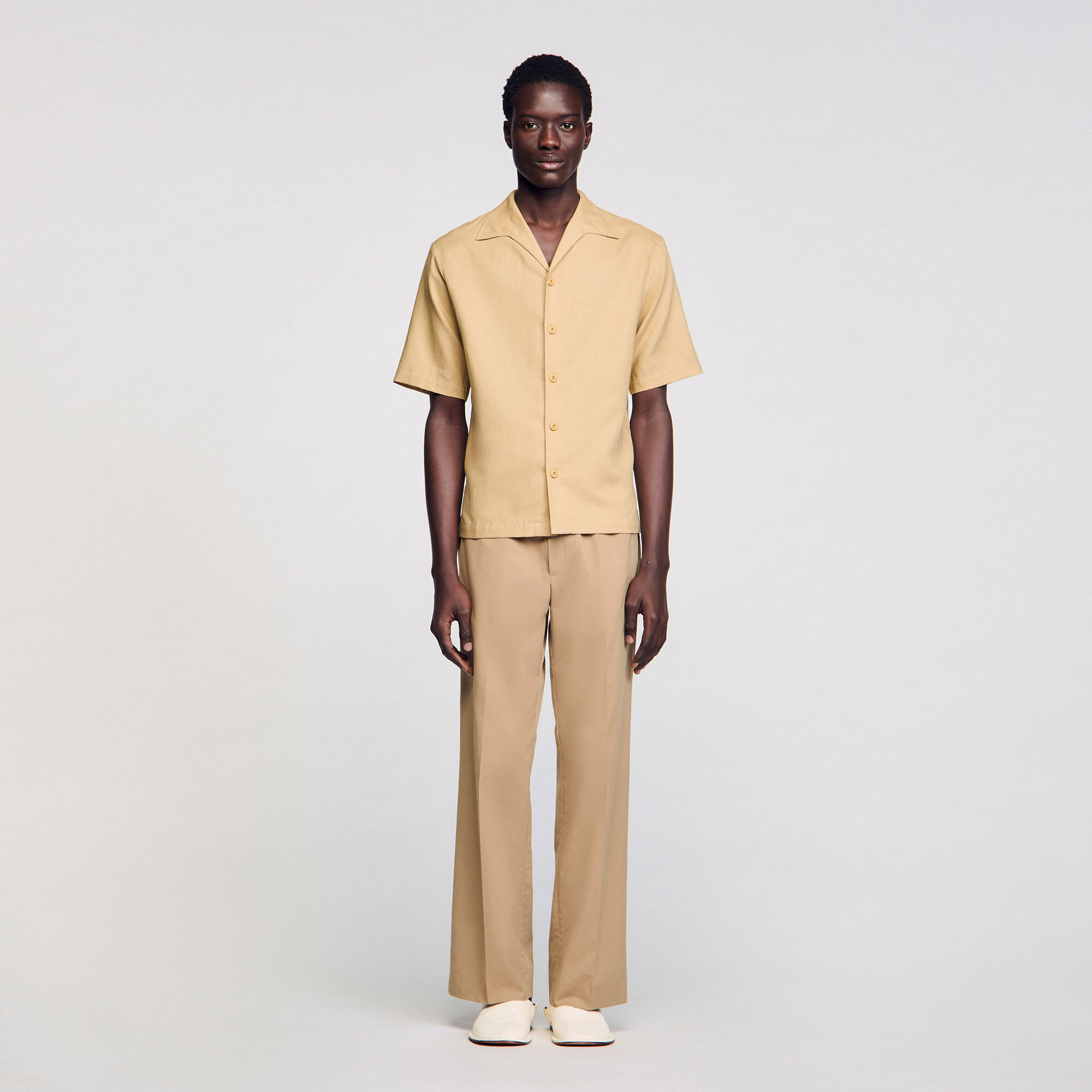Cotton and linen shirt