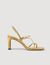 Embossed leather sandals