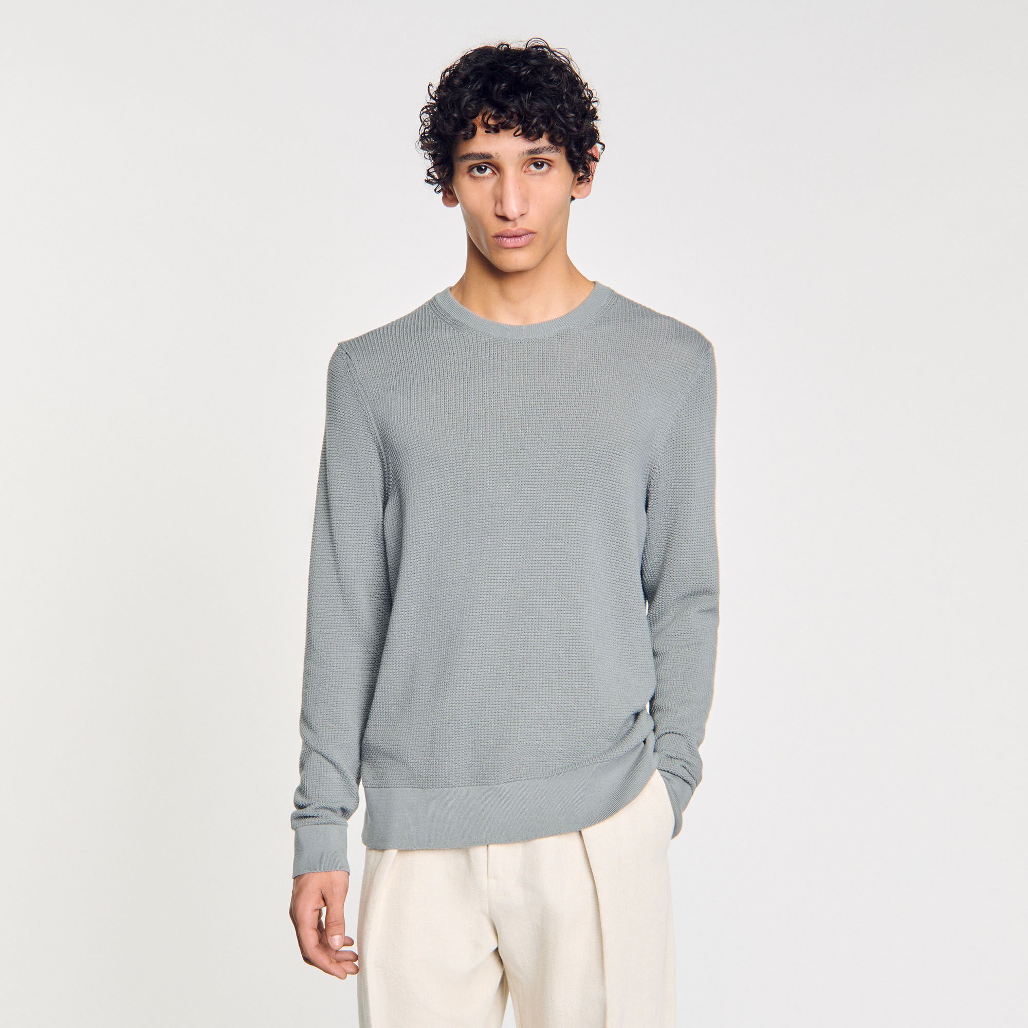 Textured knit jumper