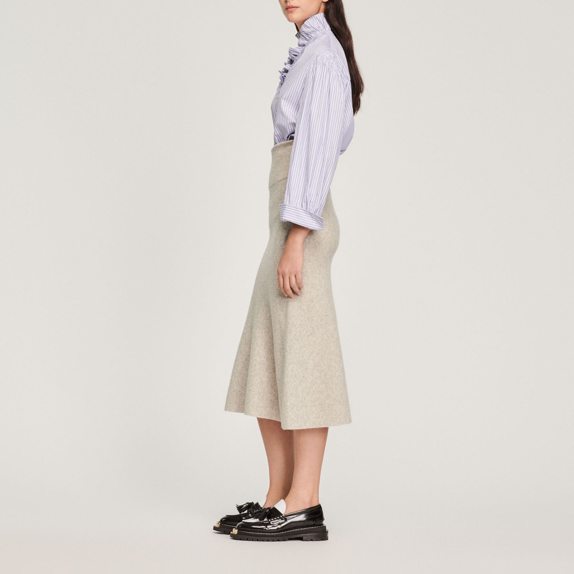 Long flared skirt