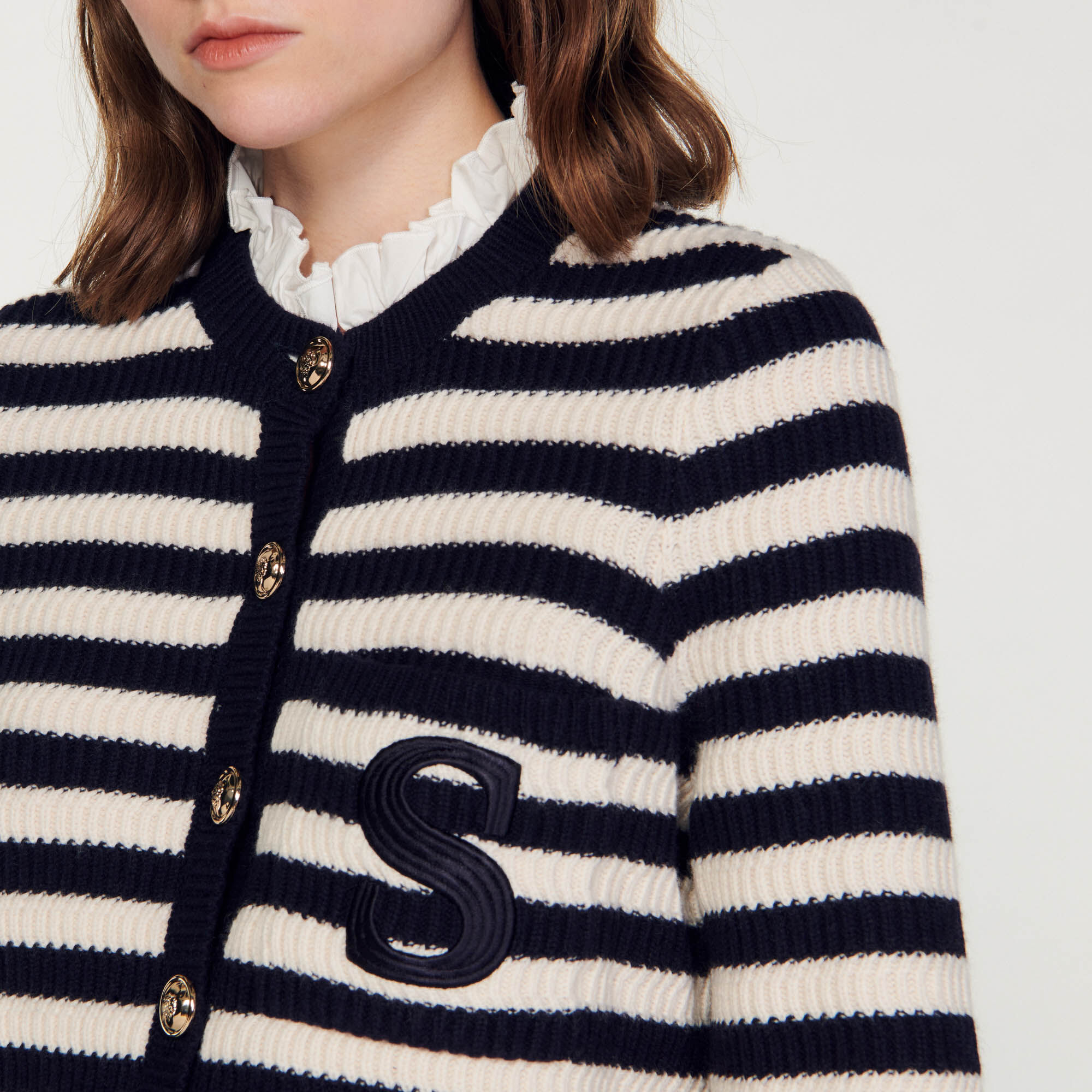 Breton cardigan SFPCA00897 Sweaters Cardigans Sandro Paris