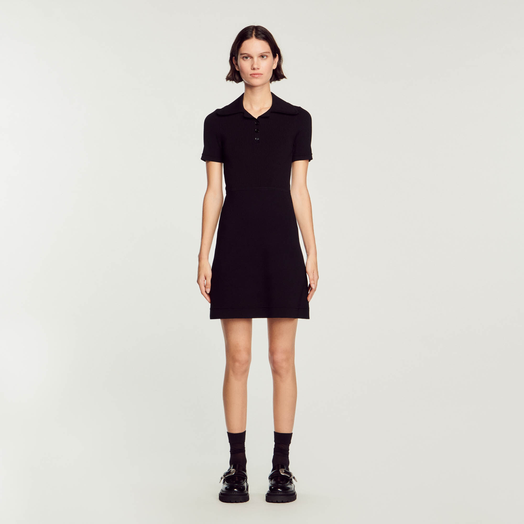 Ribbed knit dress SFPRO03151 Dresses Sandro Paris