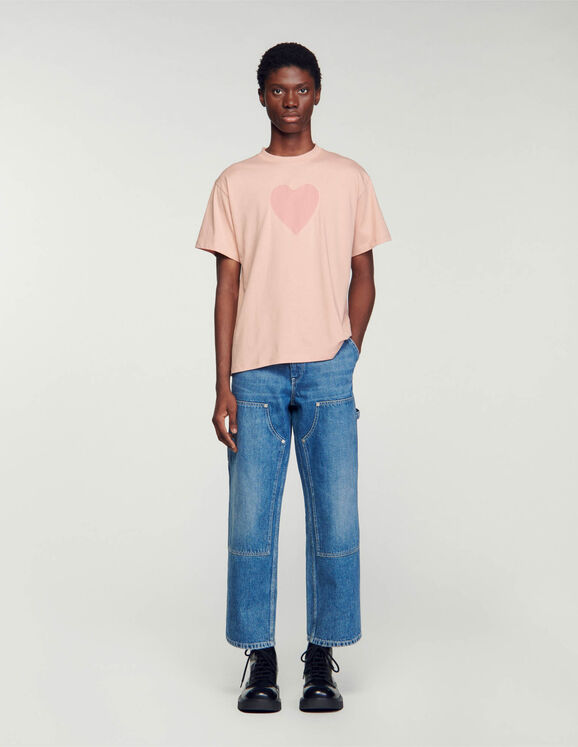 Cotton T-shirt Pink Homme