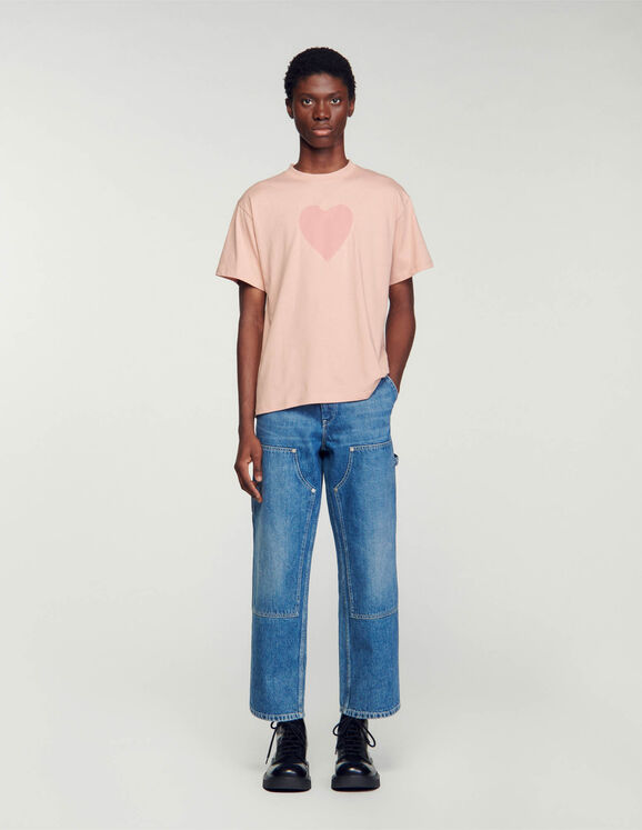 Cotton T-shirt Pink Homme