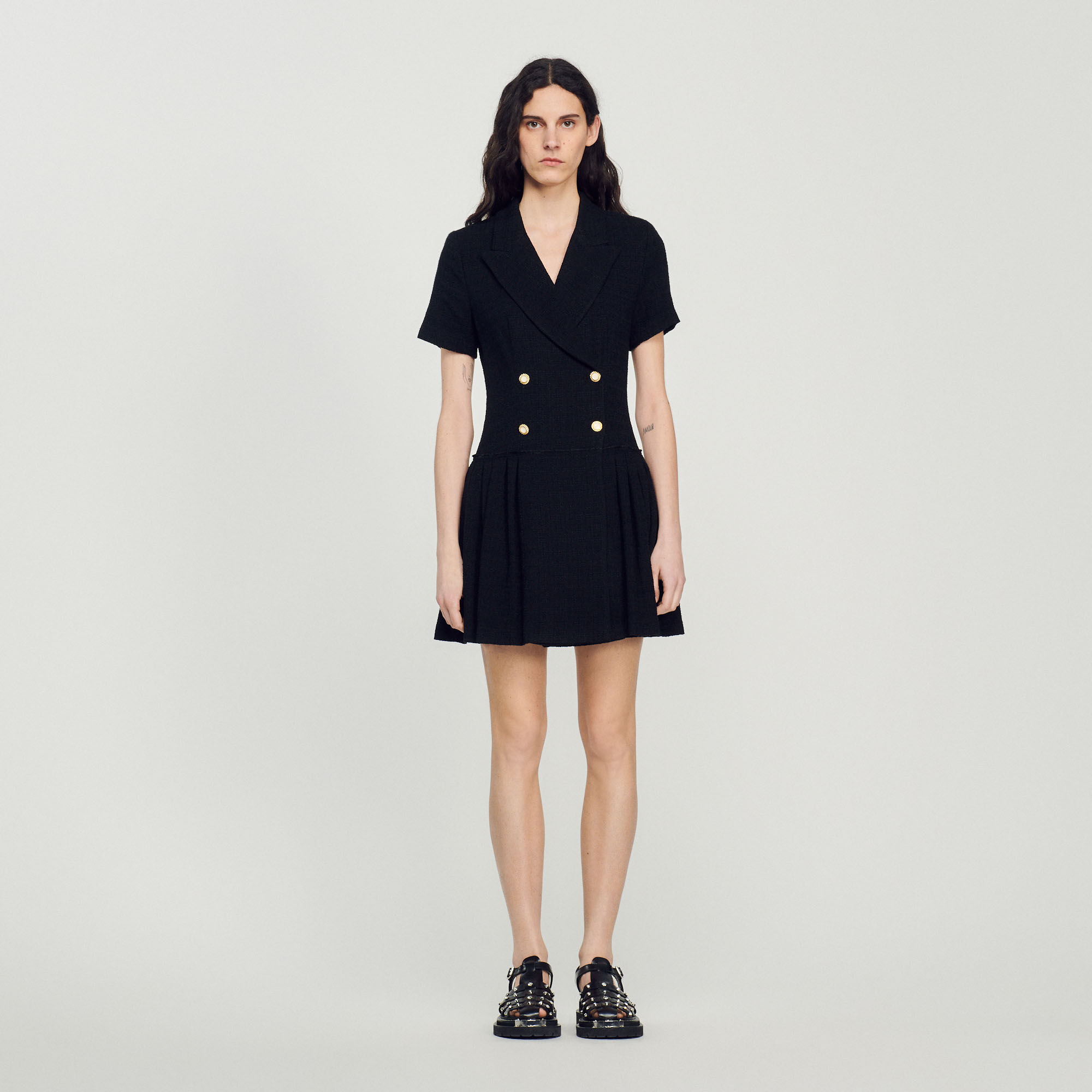 Tweed coat dress discount