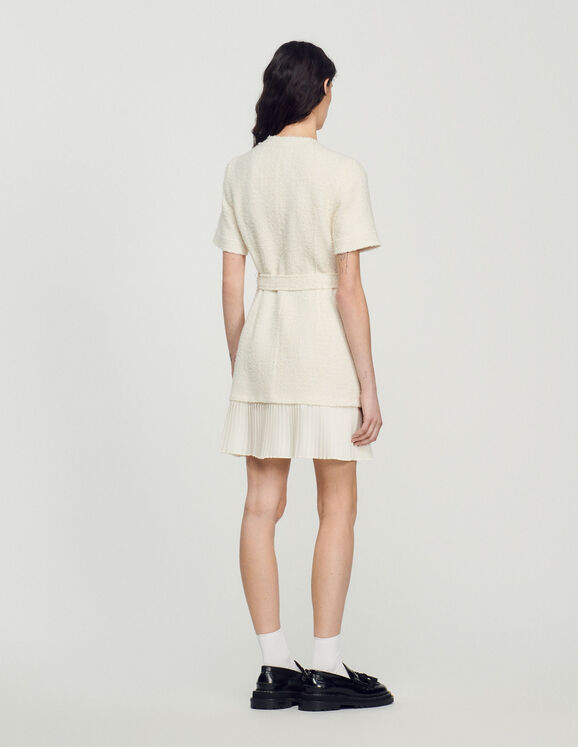Tweed-effect woollen coat dress SFPRO01195 - Dresses | Sandro Paris