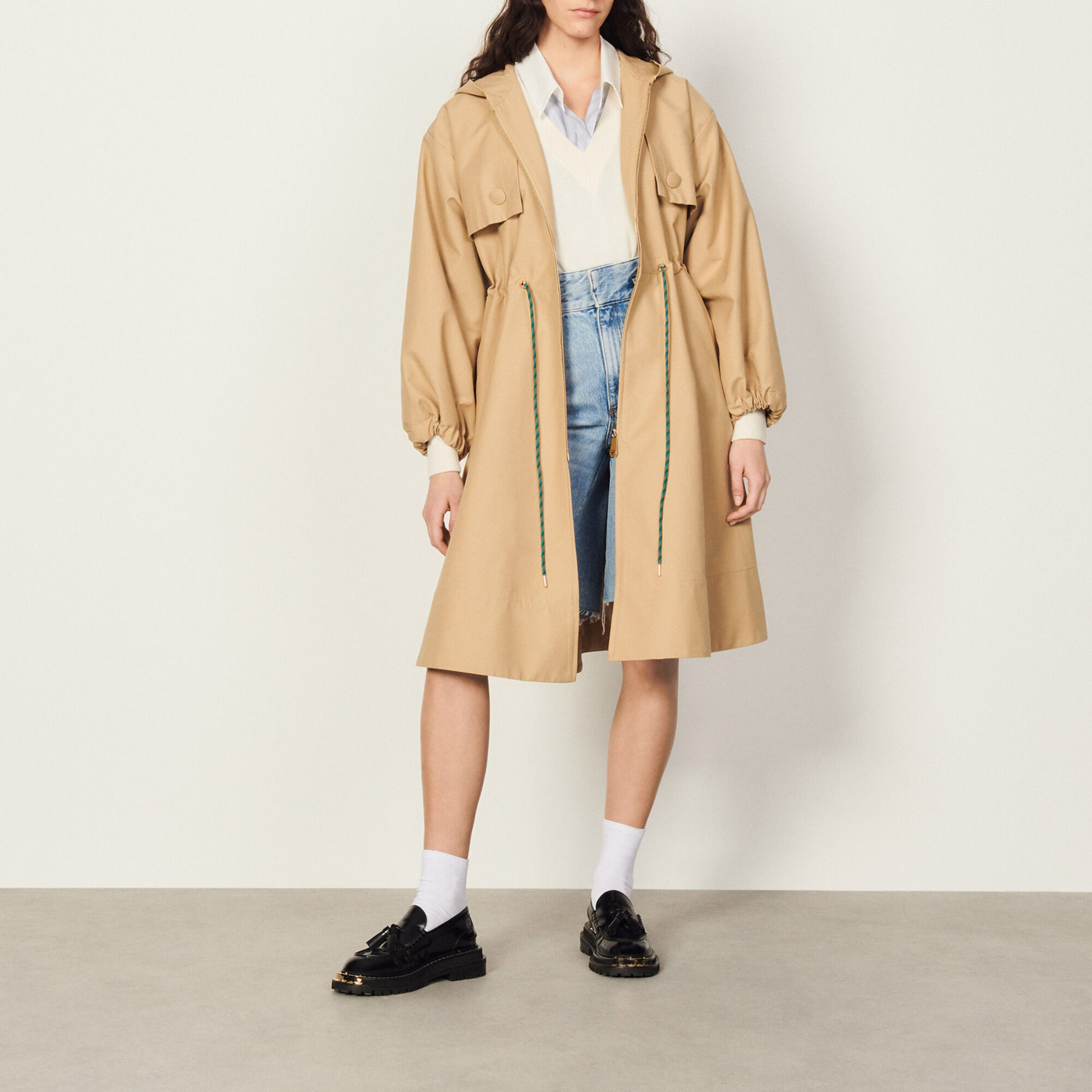 sandro black coat