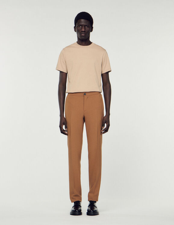 Jersey trousers Camel Homme
