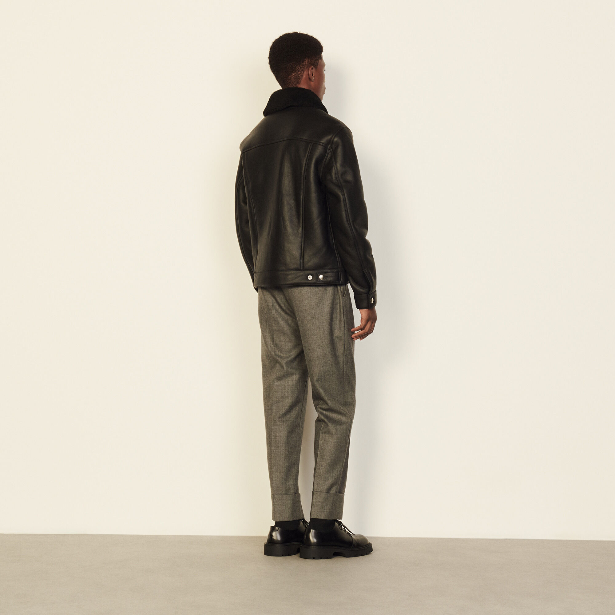 Sandro paris sales shearling jacket