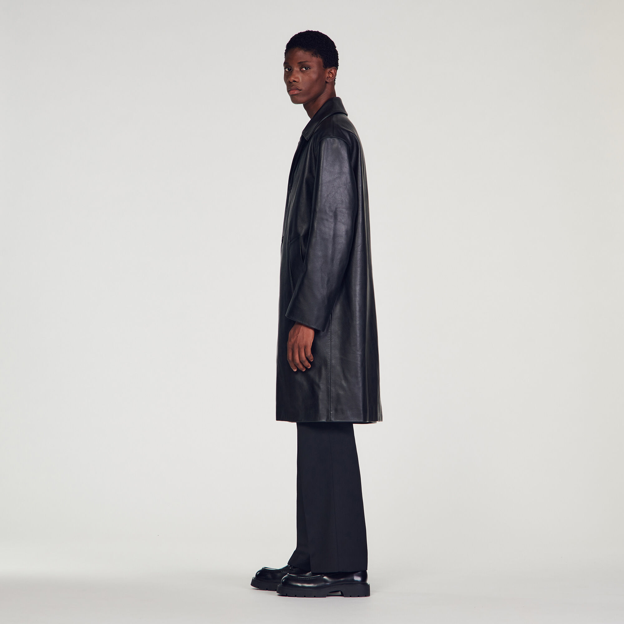 Manteau noir sandro outlet