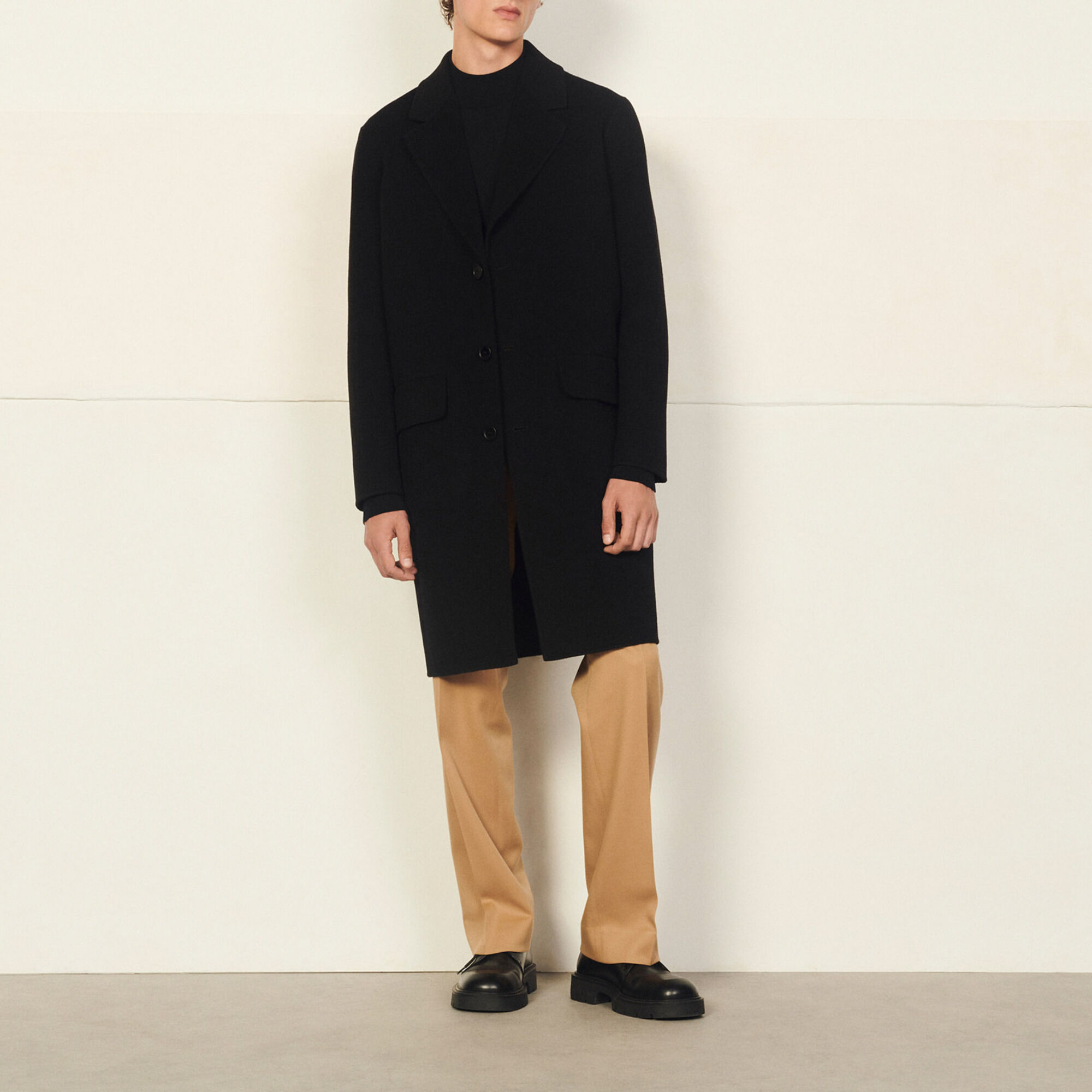 Sandro double sales sided wool coat