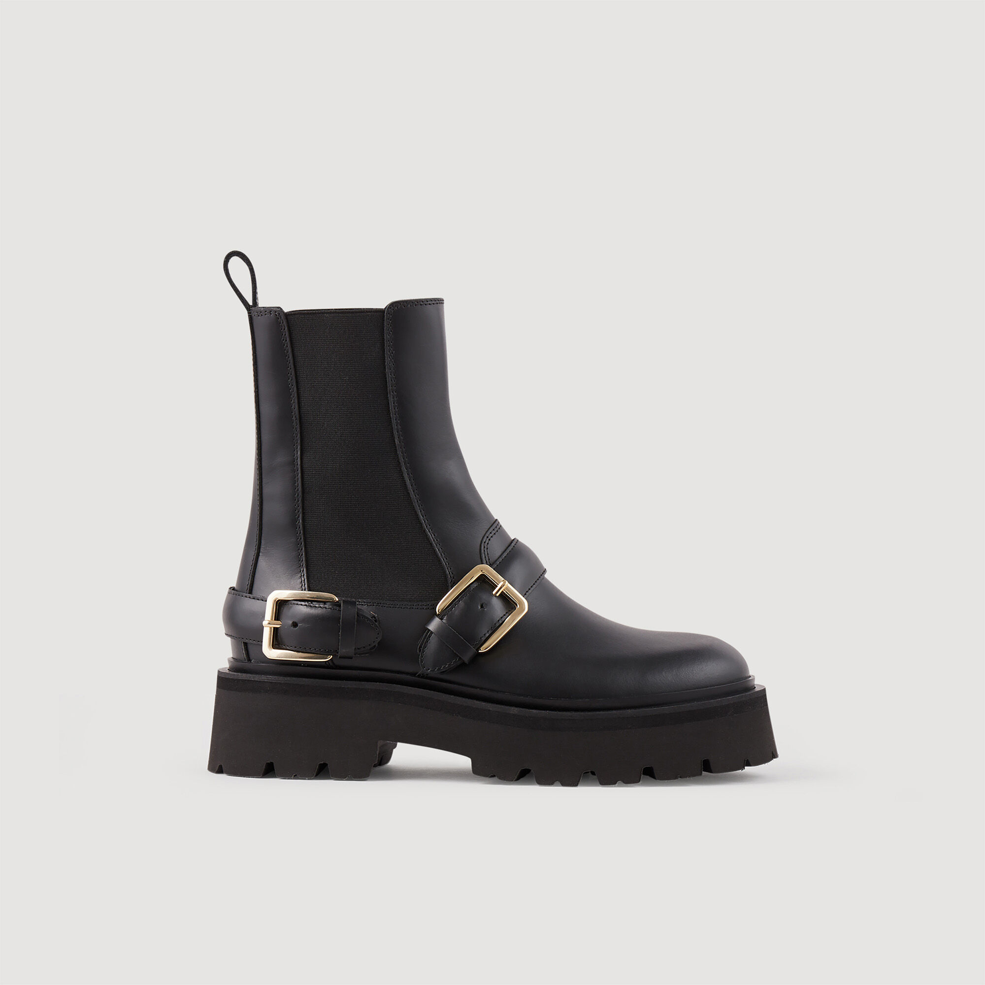 Leather ankle boots
