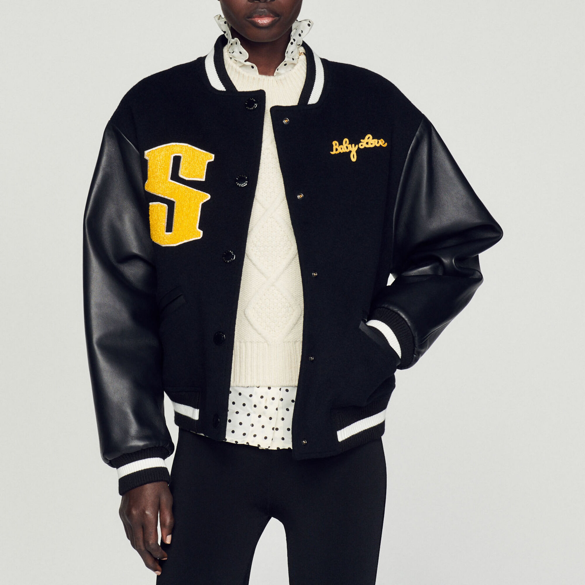 Sandro paris deals varsity jacket