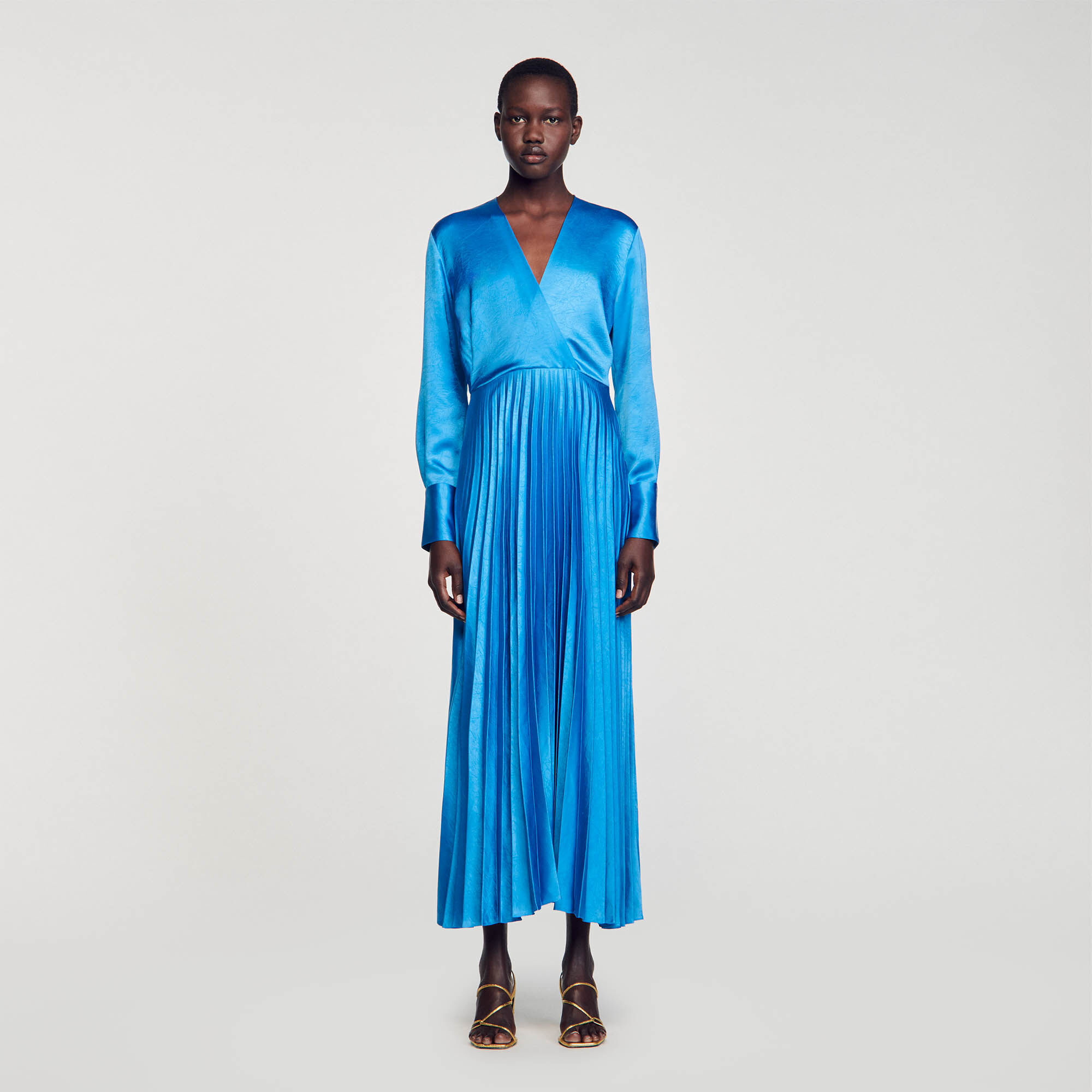 Floaty pleated dress clearance