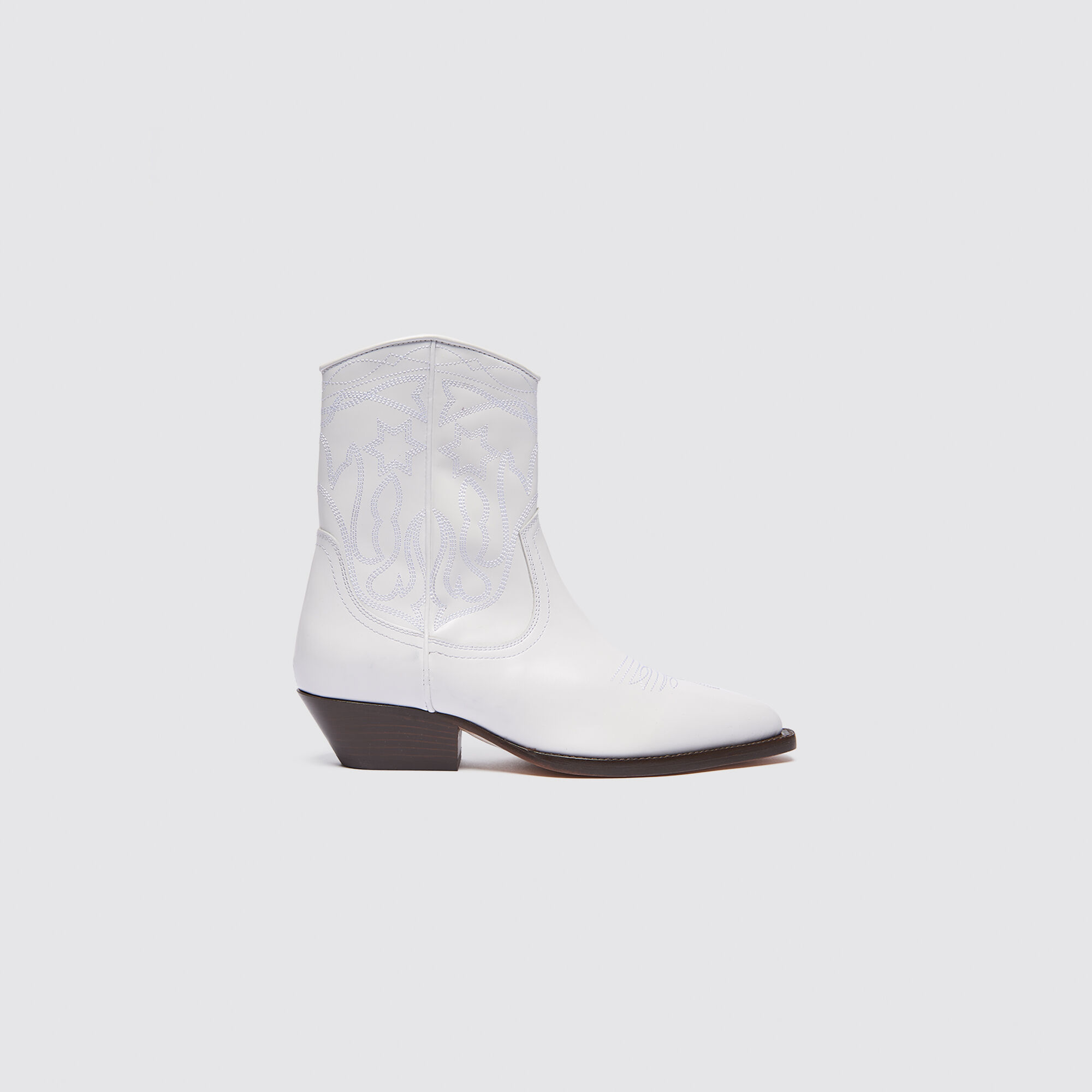 sandro white boots