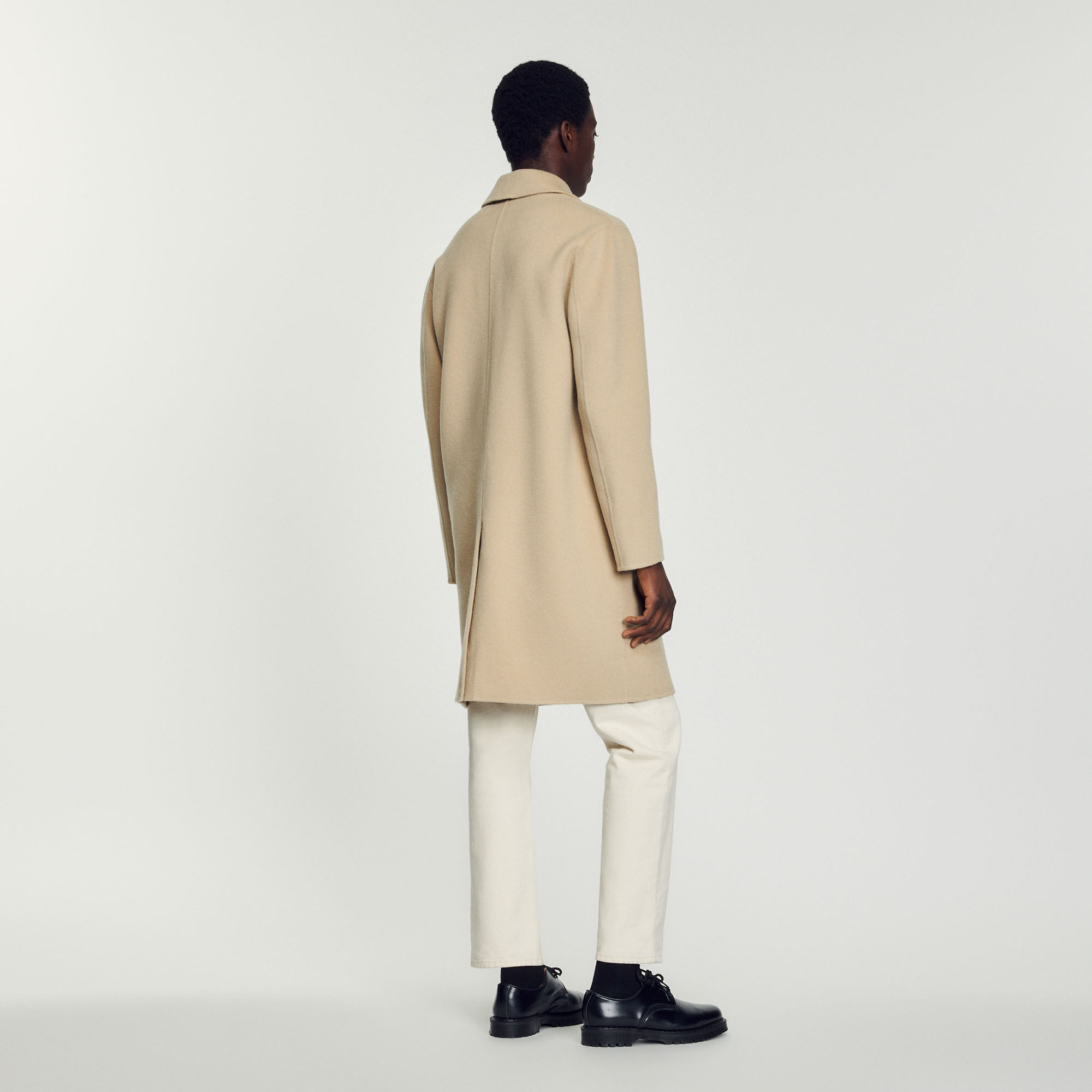 Men's tan wool overcoat outlet