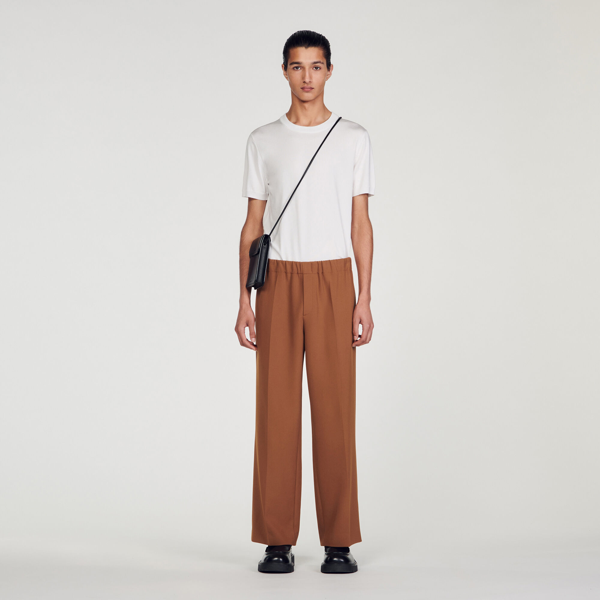 Mens wide leg new arrivals trousers uk