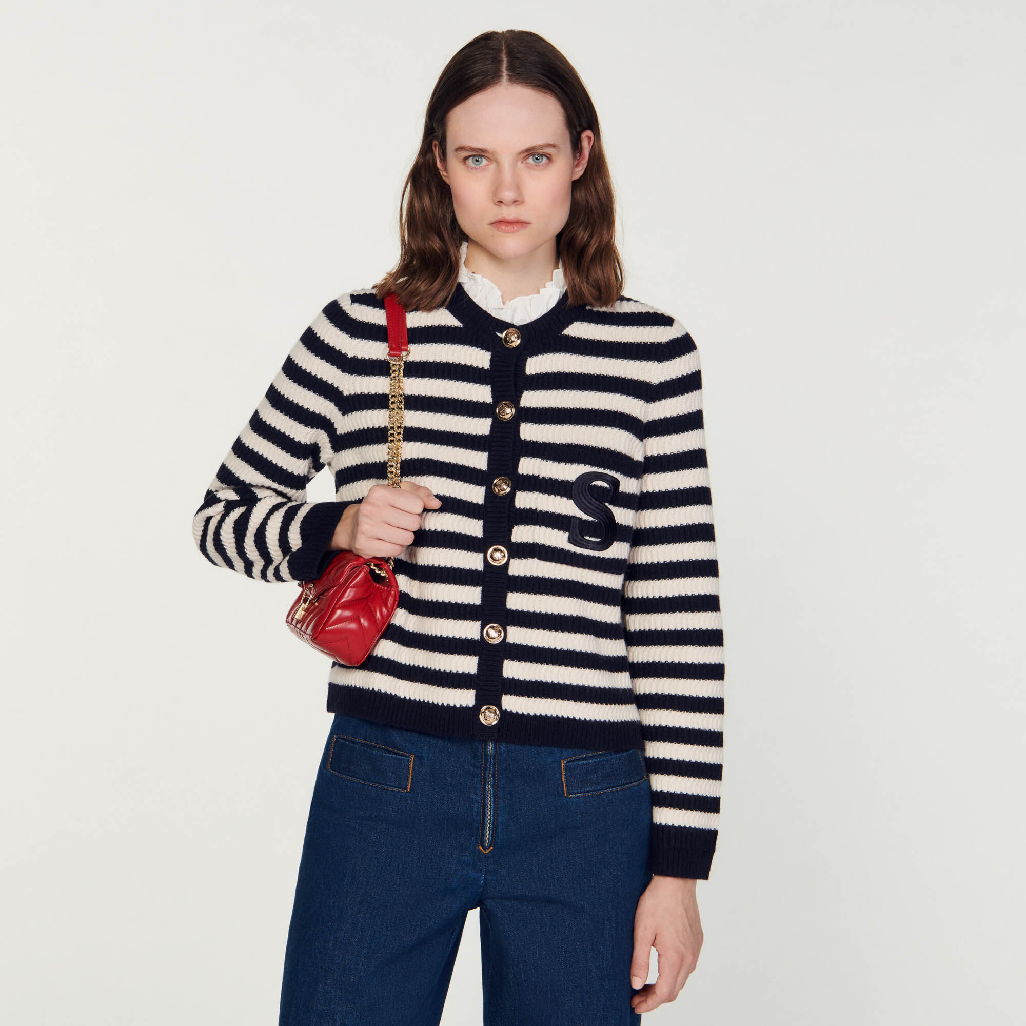 Breton cardigan SFPCA00897 Sweaters Cardigans Sandro Paris