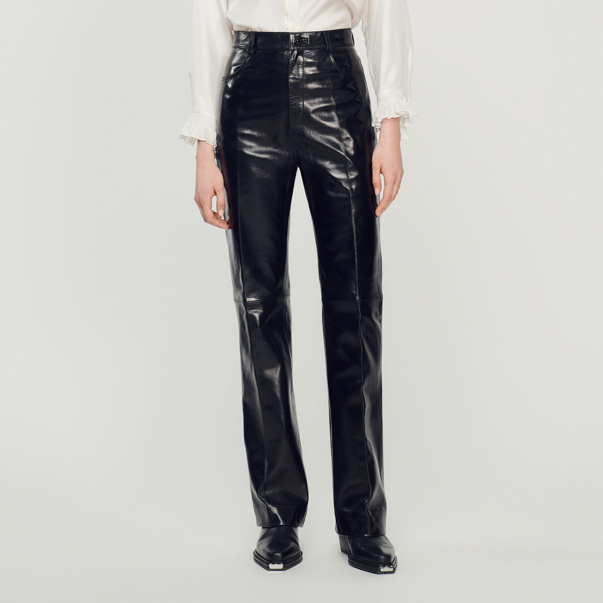 AGOLDE Recycled Leather Lyle Low Rise Slim in Detox | REVOLVE