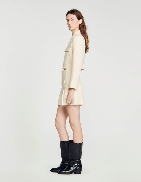 Tweed high-waisted shorts SFPSH00280 - Skirts & Shorts | Sandro Paris