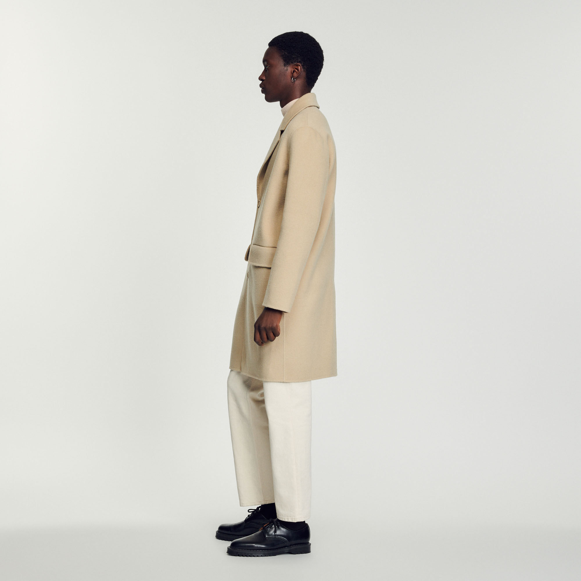 Sandro beige coat clearance