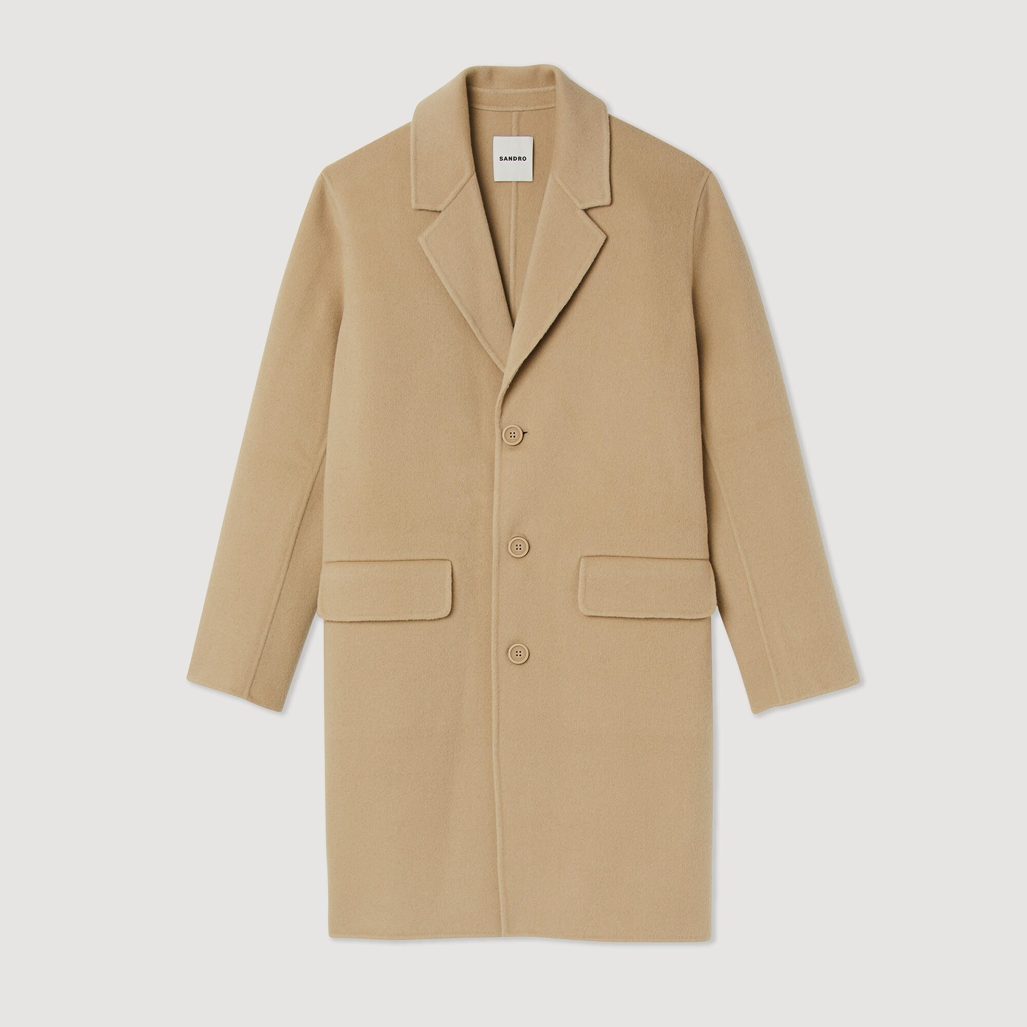 Straight wool hotsell coat