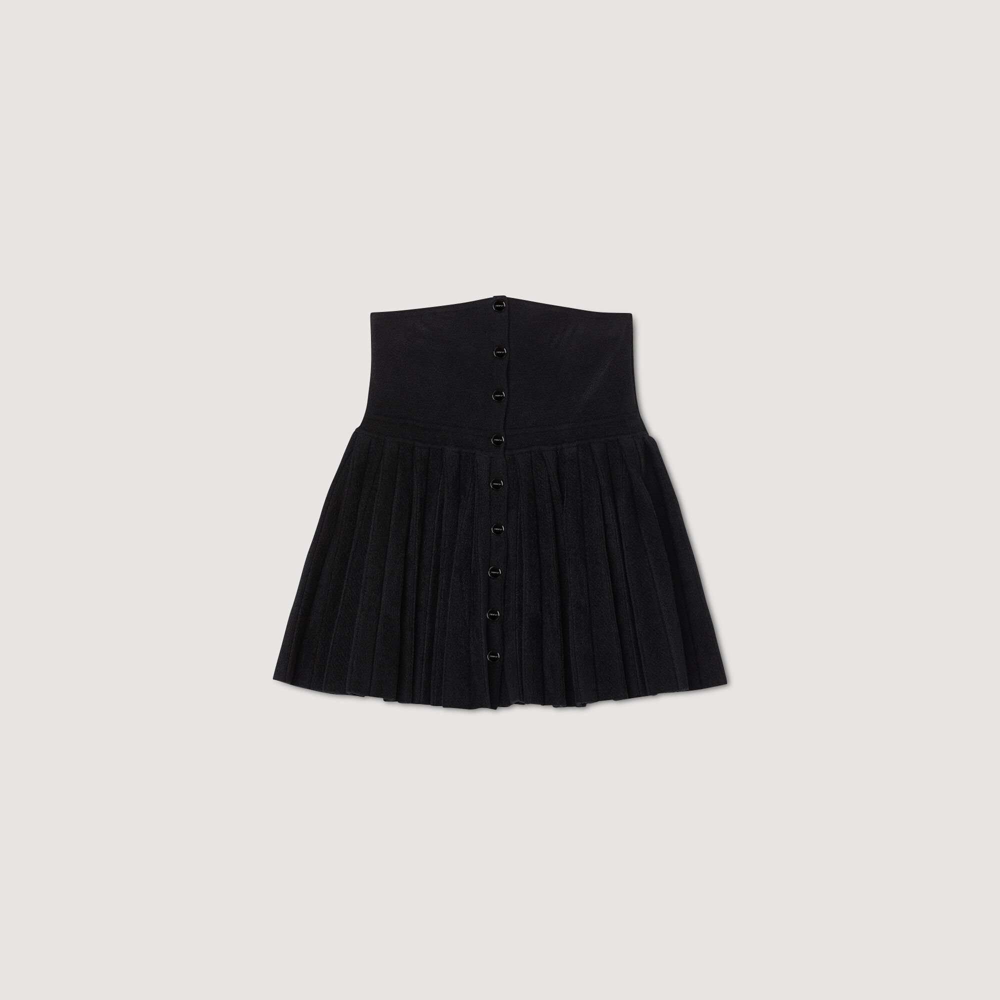 Black velvet skirt online short